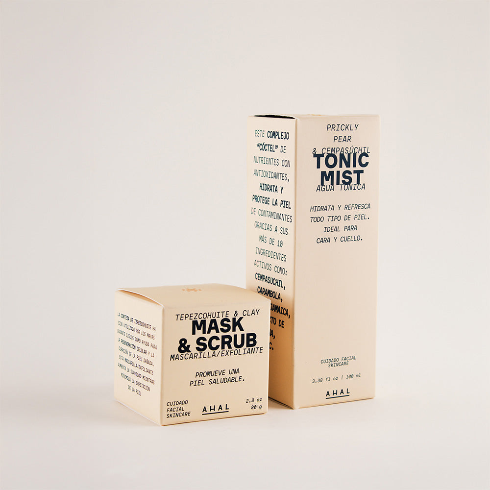 Agua Tónica+ Mascarilla/Exfoliante Tepezcohuite super pack